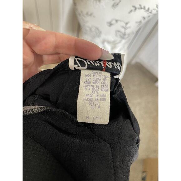 Vintage Durian Women’s Fitted Little Black Dress WhimsyGoth Halter Lace Medium - Picture 5 of 9